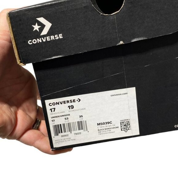 CONVERSE Chuck Taylor All Star Mono Canvas Low Top in Black Monochrome - Picture 5 of 8